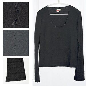 M Studio (Max Studio) Sequin-Neck Sweater